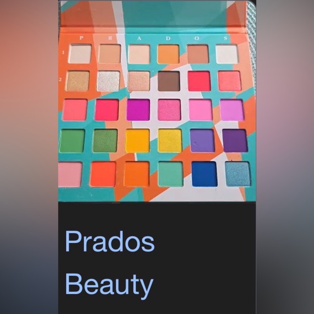 Prados Beauty 30 Shades Colorful Eyeshadow Palette Native Portrait Art Print
